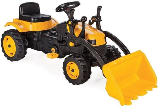 Pilsan Kindertraktor 07315 gelb mit Pedalen und Schaufel, ab 3 Jahre - Bild 1
