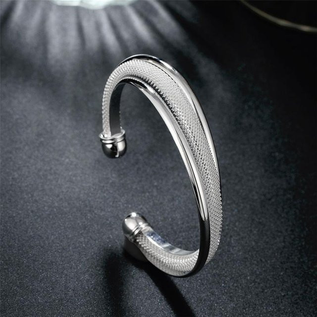 Wucifang Jewelry Armband 925 Sterling Silber, schwarz, Damen, 6,5 cm - Bild 1