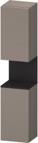 Duravit Hochschrank Qatego in Grau mit 2 Türen und Glasfachböden, B/T/H: 40 x 36 x 176 cm - Bild 1