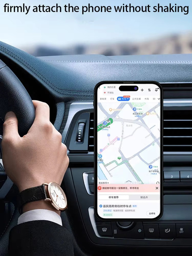 VIKEFON Magnetische Auto Smartphone Halterung mit 17mm Kugelkopf für MagSafe iPhone und Samsung, Schwarz - Bild 5
