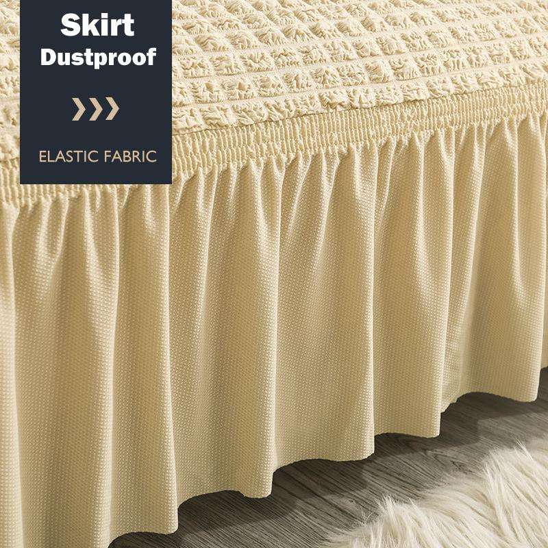 Yiran Furniture Elastischer Seersucker Sofabezug für Ecksofas und L-förmige Sofas, 1-4 Sitzer, Breite: 90-140 cm - Bild 1