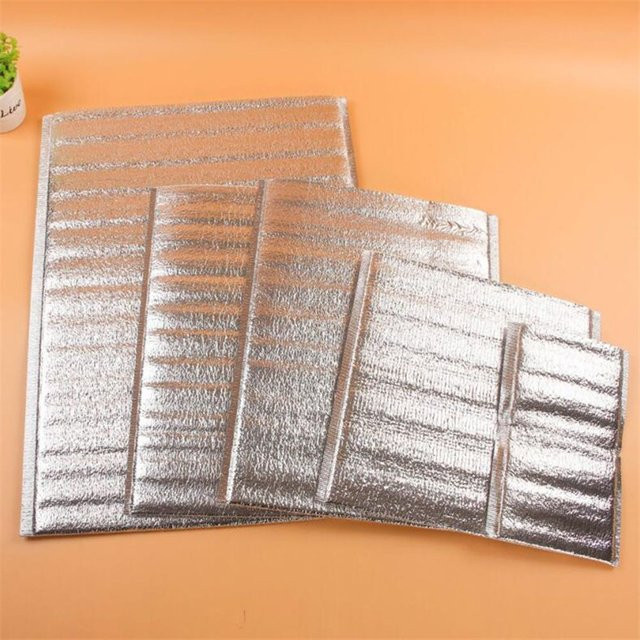 50 Stück Thermo-Isoliertaschen aus Aluminiumfolie in Silber für kalte und warme Lebensmittel und Getränke - Bild 1