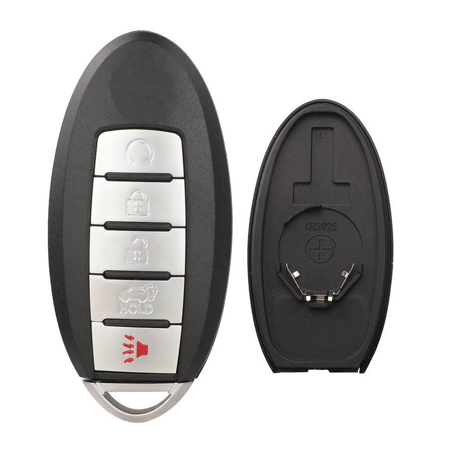 Jingyuqin 10er Set Smart Key Shell Cover für Nissan Altima Maxima Murano Versa Teana Sentra, Farbe: Schwarz - Bild 2