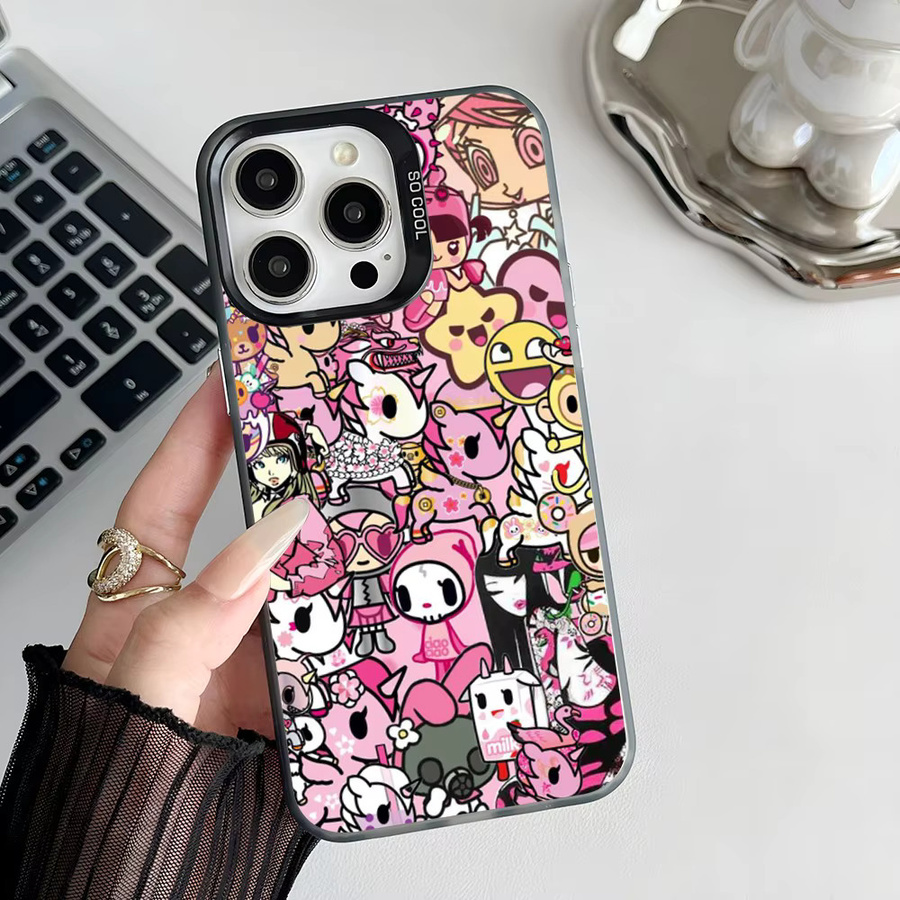 Tokidoki Handyhülle mit Cartoon-Design für iPhone 11 bis iPhone 17 Pro Max, sturzsichere matte Abdeckung, multicolor - Bild 6