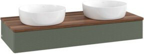 V&B Waschtischunterschrank Antao mit Frontstruktur und Beleuchtung, Farbe: Grün, B/T/H: 120 x 50 x 19 cm - Bild 1