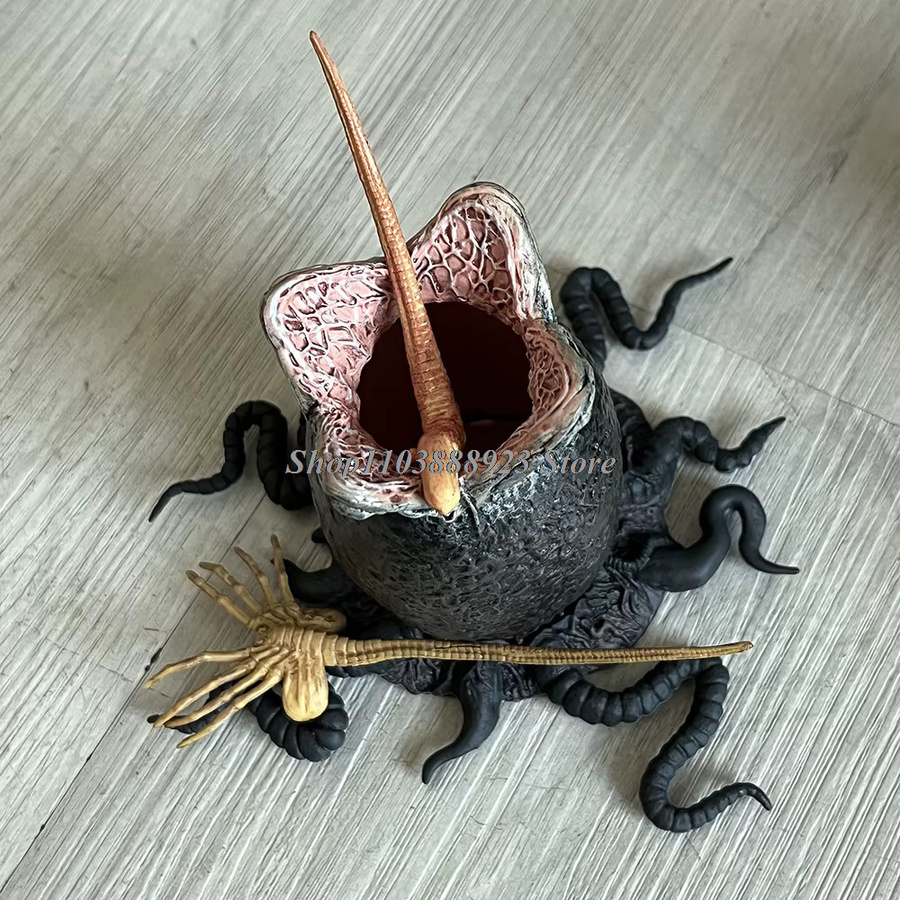 Bandai Alien vs Predator, Alien Xenomorph Eggs Chestburster Figuren, Einzelfigur, Kunststoff, Schwarz - Bild 3