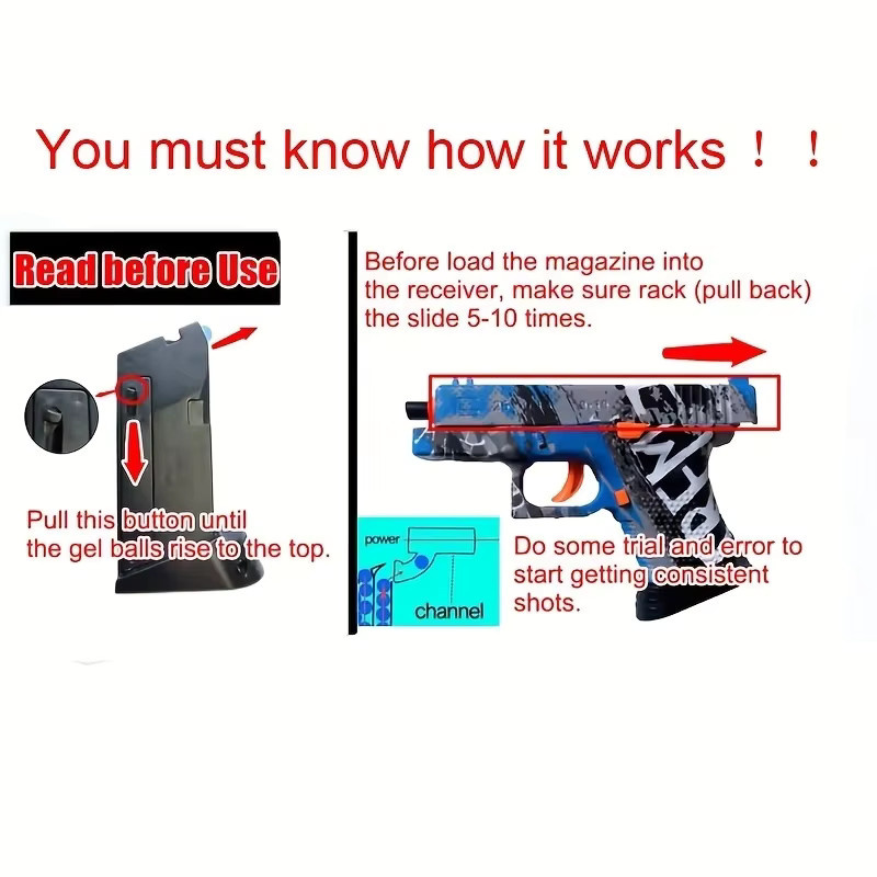 Manueller Ballblaster, Gel Blaster, Schießspielzeug, Kunststoff, Bunt / Mehrfarbig - Bild 3