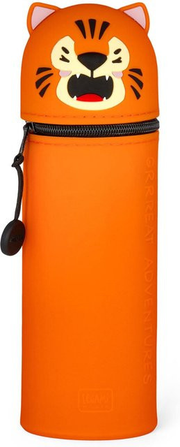 Legami Etui Tiger in Orange aus Silikon mit Reißverschluss - Bild 1