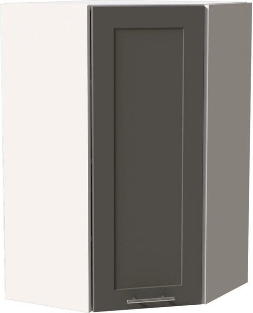 Feldmann-Wohnen Hängeschrank Oslo W4/10/60 Küchenschrank in Weiß und Dust Grey Matt mit Soft-Close-Türen, B/T/H: 60 x 60 x 96 cm - Bild 1