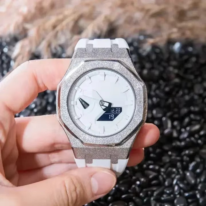 FancyWrist Mod-Kit für Casioak GA2100 GMAS2100, Metall-Lünette, Edelstahl, Kunststoff, Unisex - Bild 1