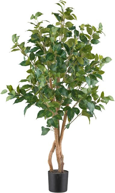 Mömax Kunstpflanze Ficus Benjamina II in Grün/Braun mit Topf, Höhe: 110 cm, Breite: 11,5 cm, Tiefe: 11,5 cm - Bild 1