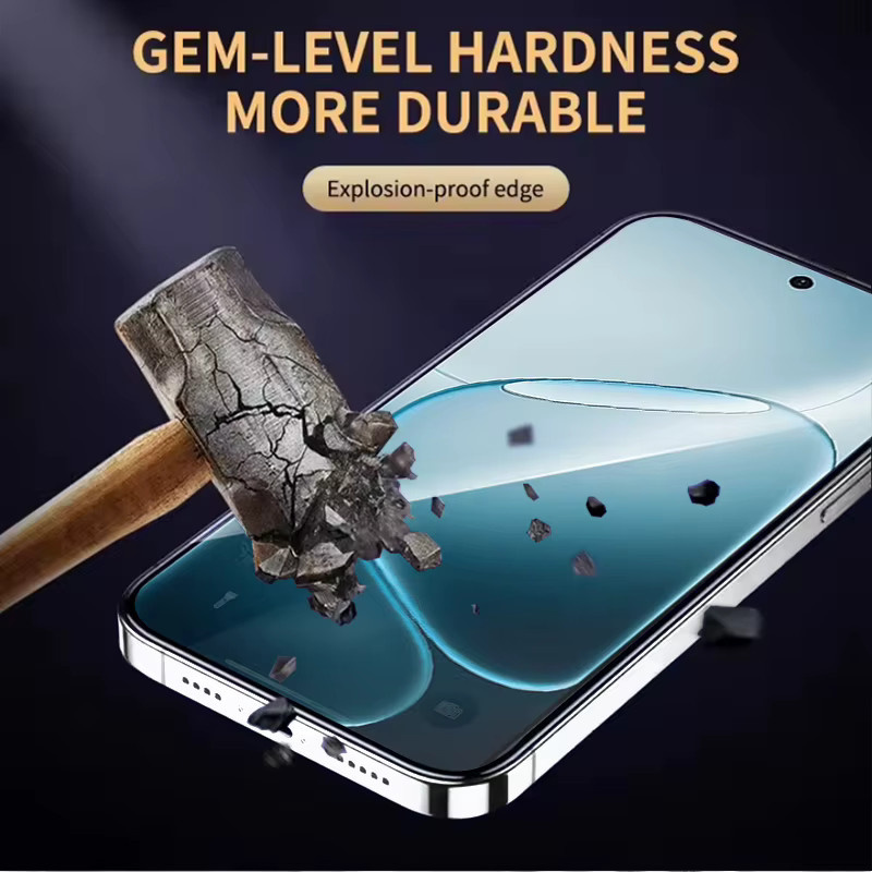 3er-Pack Displayschutzfolie aus gehärtetem Glas für OPPO A6s 5G, transparent, vollständige Abdeckung und Fingerabdruck-Entsperrschutz - Bild 2