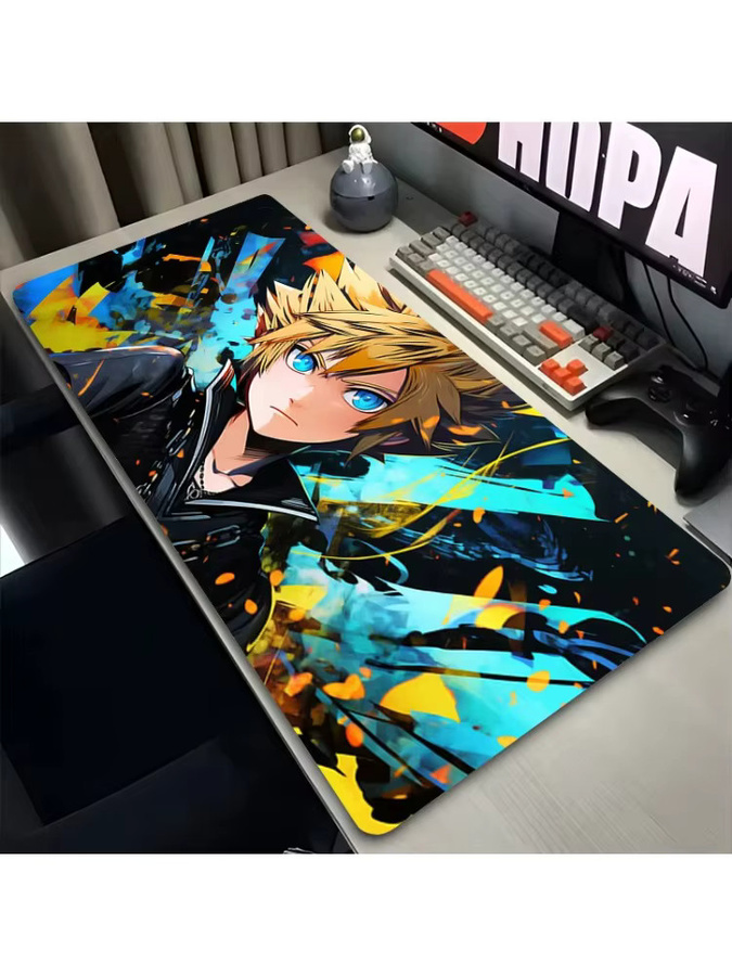 Potdemiel Gaming Mauspad mit Anime K-Königreich und H-Herzen Design, Multicolour - Bild 2