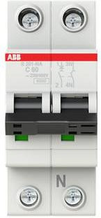 ABB S201-C80NA Leitungsschutzschalter 80A 230V Grau 2CDS251103R0804 - Bild 1