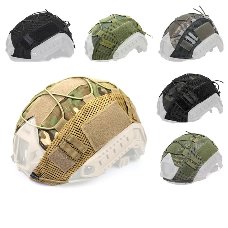 AnruiGe PROTECT Taktischer Helmüberzug aus elastischem Material in Green und Multicolour für MH PJ BJ Schnellhelme - Bild 4