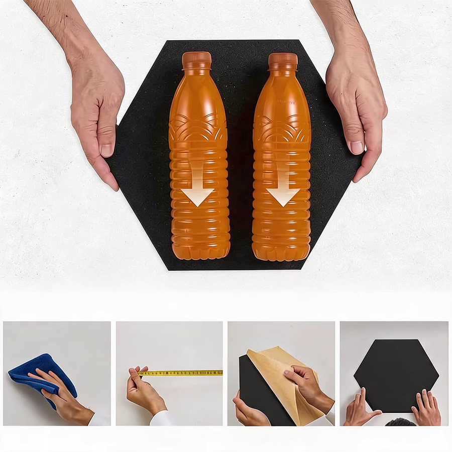 Y-Lined Schallabsorbierende Schaumstoffplatten, 12 Stück selbstklebende Akustikplatten aus Polystyrol zur Geräuschunterdrückung für dein Heimstudio und Büro - Bild 7