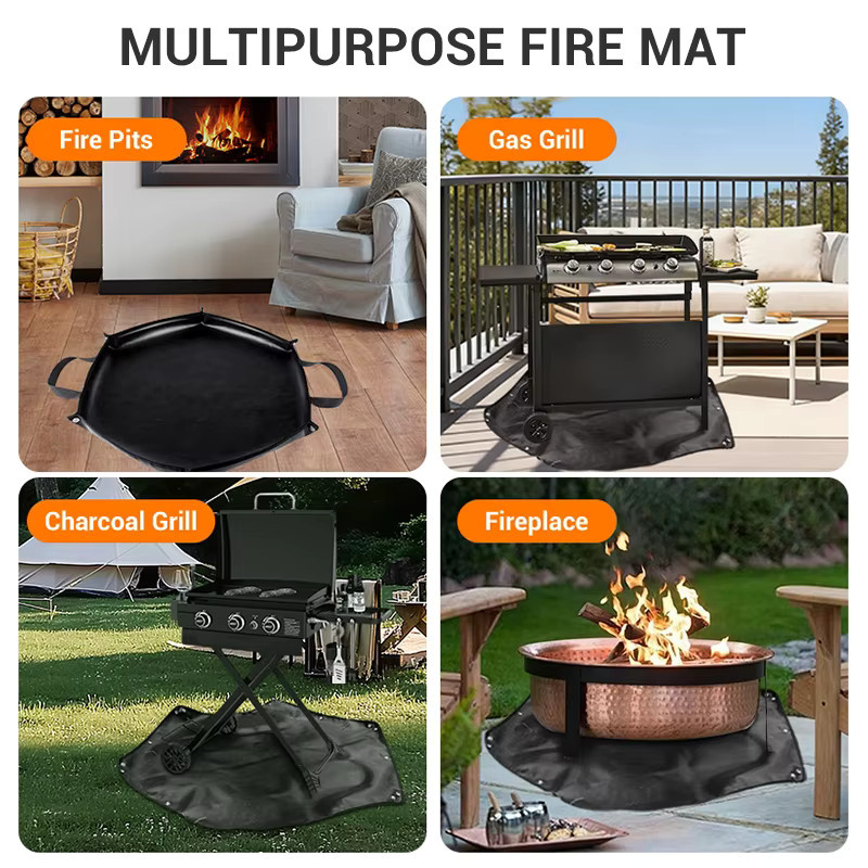 WESTTUNE Camping Feuerfeste Matte aus Fiberglas für Outdoor Grill und Picknick als Anti Flamme Isolationspad - Bild 5