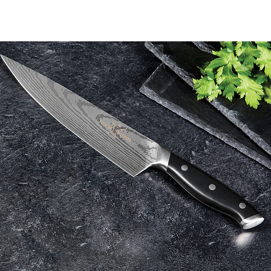 Chefmesser Trusted Butcher von Mediashop aus Edelstahl in Schwarz und Silber mit Full Tang und geschmiedeter Klinge - Bild 2