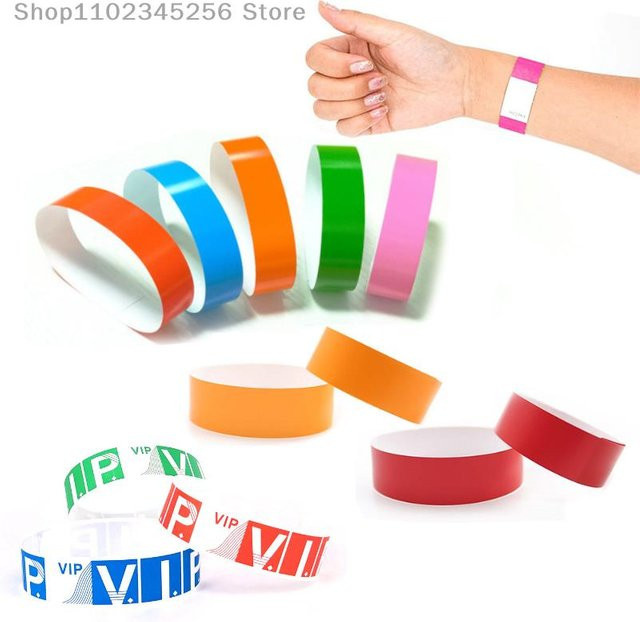 100 Stück Party-Papierarmbänder für Erwachsene in Multicolour mit Malmuster und Logo-Option - Bild 1