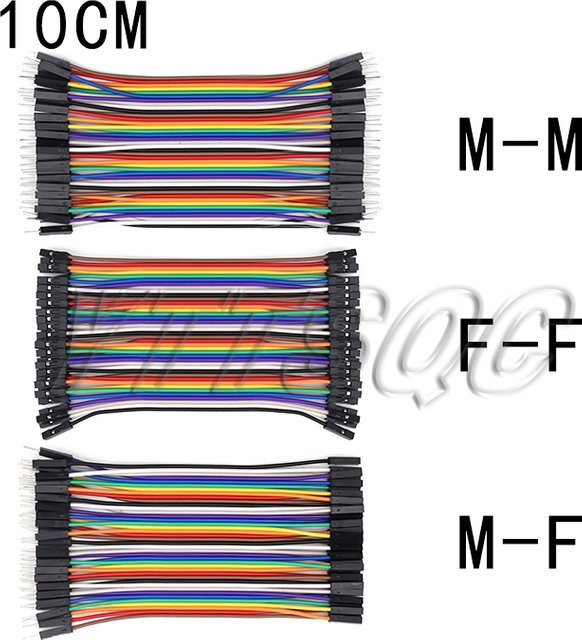 Dupont Jumper-Kabel Set für Arduino DIY-Kits in Multicolour mit Stecker auf Stecker, Buchse auf Stecker und Buchse auf Buchse (Längen: 10 cm, 20 cm, 30 cm) - Bild 1