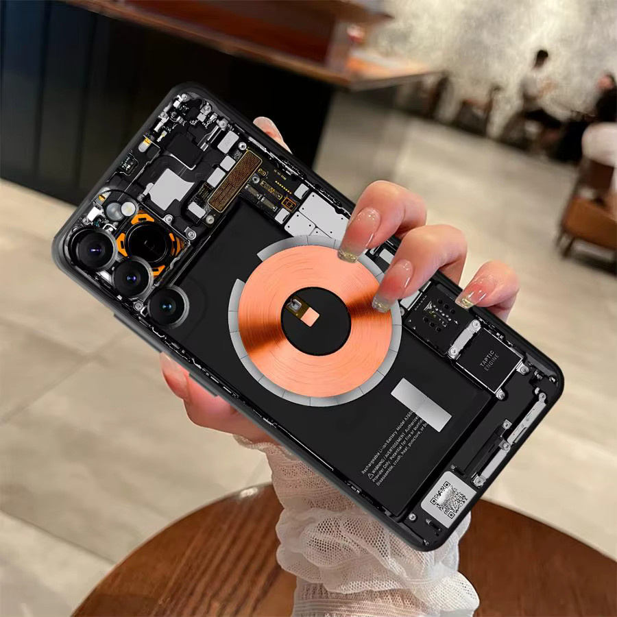 Handyhülle mit Platinenmuster für Samsung Galaxy A03s A12 A13 A15 A16 A17 A20 A40 A50 A04 A05 A06 A70 in Schwarz - Bild 2