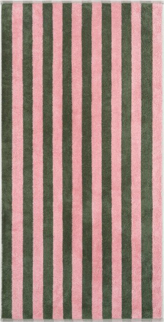 Handtuch BOLD Cawo gestreift aus Baumwolle in Grün und Pink mit Oeko-Tex Standard 100 - Bild 1