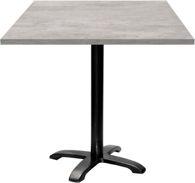 RestooTab Tisch Bazila quadratisch in Stein-Optik, Farbe Grau/Schwarz, B/T/H: 70 x 70 x 74 cm - Bild 1