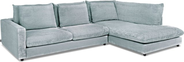 Polsterecke Sansibar Dagebüll in Blau mit Cord-Stoff und Armlehnen, B/T/H: 321 x 228 x 84 cm - Bild 1