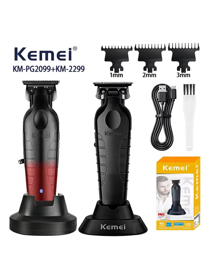 Kemei Elektrische Haarschneidemaschine KM-2299D, Schwarz, Unisex - Bild 7