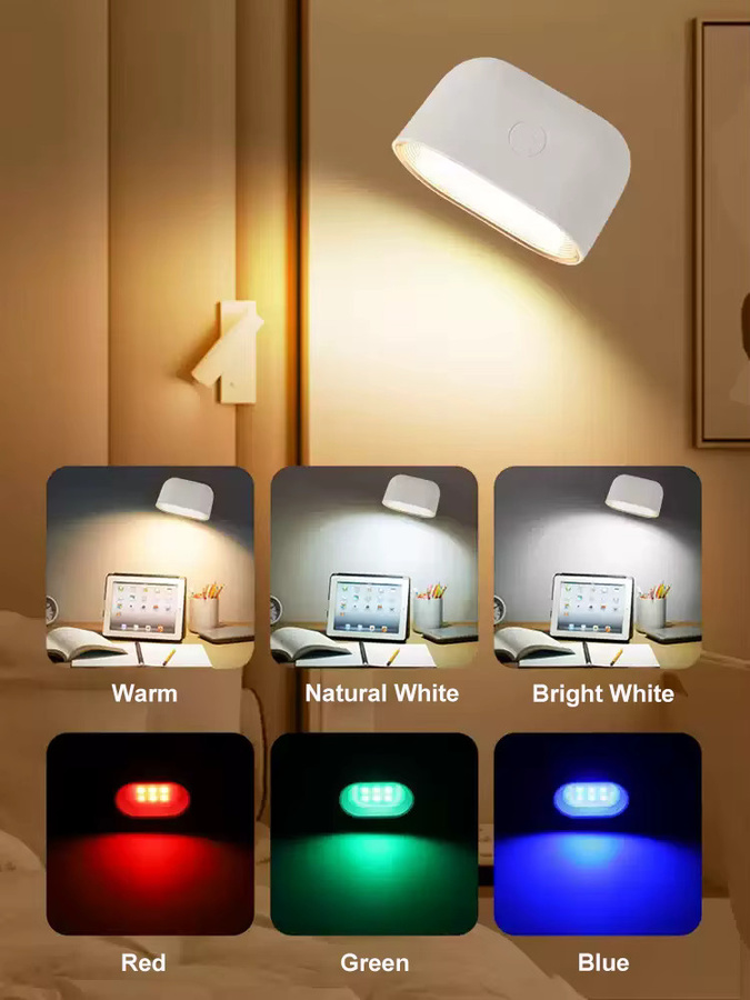 KFV LED-Wandleuchte in Weiß, wiederaufladbare magnetische Leuchte mit 360 Grad Rundumbeleuchtung und Fernbedienung für Wohnzimmer und Treppen - Bild 7