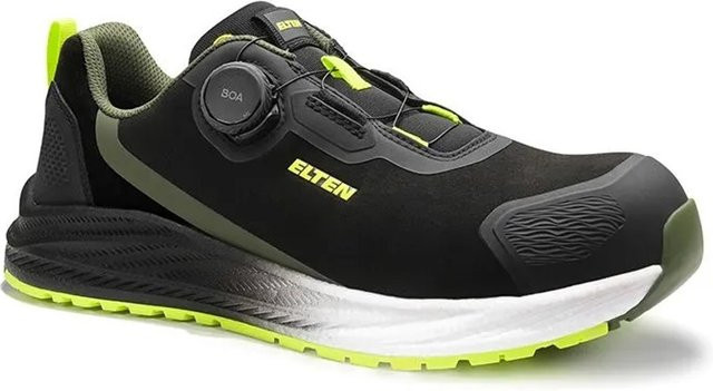 Elten Sicherheitshalbschuh LEEVI XXNF BOA S3S Low ESD in Black Lime, Größe 45 - Bild 1