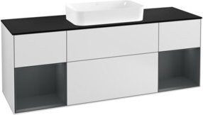 V&B Waschtischunterschrank Finion mit Wandbeleuchtung, Farbe: Weiß lackiert, Breite: 160 cm, Tiefe: 50,1 cm - Bild 1