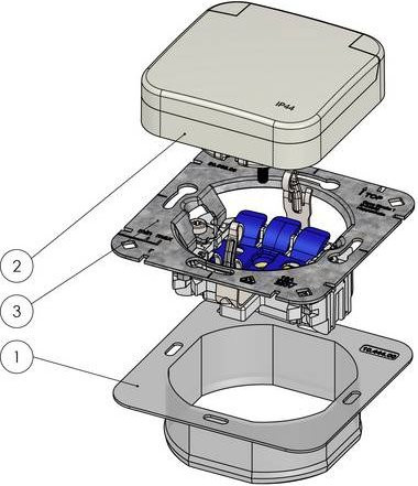 Opus Schutzkontakt-Steckdose IP44 in Weiß - Bild 1