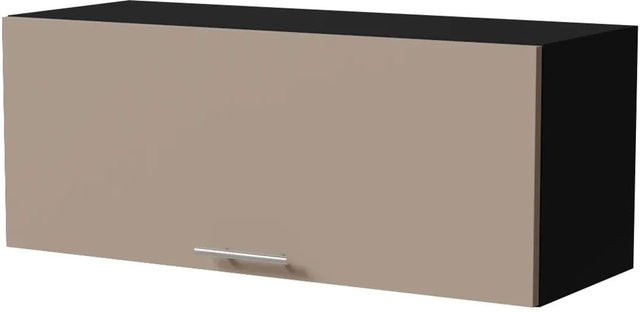 Feldmann-Wohnen Klapphängeschrank Brerra W4B/90 in Schwarz und Graubeige Matt mit Blum Aventos Klappenbeschlag, B/T/H: 90 x 32,5 x 36 cm - Bild 1