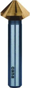 RUKO Kegel- und Entgratsenker DIN 335 Form C 90 Grad HSS-TiN geschliffen in Gold, D1: 1,8 mm, D2: 7,0 mm - Bild 1