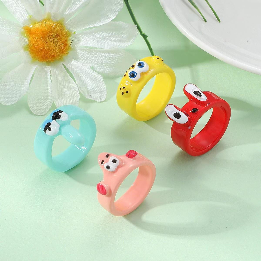 Happy Future SpongeBob Schwammkopf Patrick Star Bemalter Ring Oktopus - Bild 1