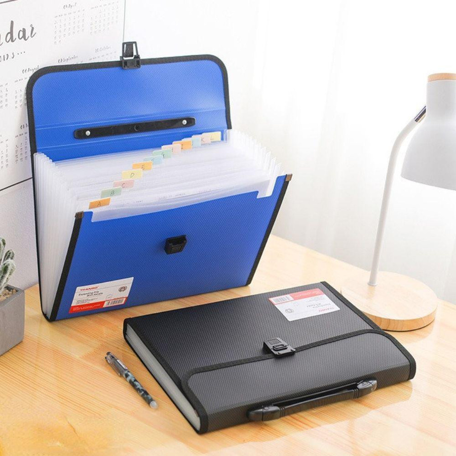 Yiran Furniture Dokumententasche A4 Fächermappe Business Organizer in Blau - Bild 3