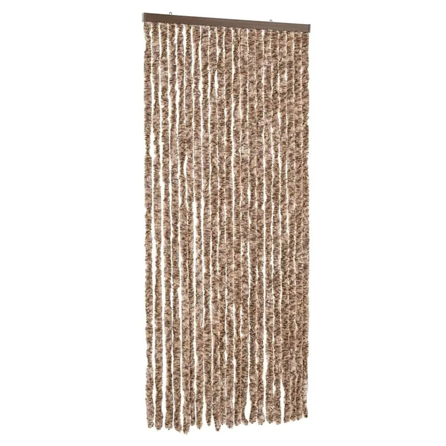 vidaXL Fliegenvorhang aus Chenille in Beige und Dunkelbraun, B/H: 90 x 220 cm - Bild 2