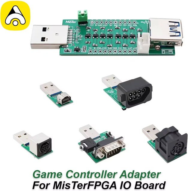 Apexneer MiSTerFPGA SNAC USB 3.0 Game Controller Konverter Adapter mit USB-C für MiSTerFPGA IO Board zur Nutzung von Retro-Controllern - Bild 1