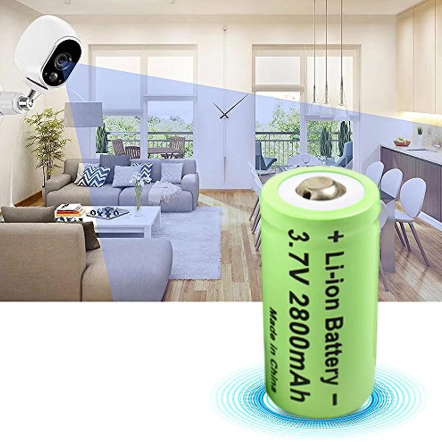 NDNNAS CR123A 16340 Li-Ion Akku 3,7 V mit 2800 mAh und USB-C Ladegerät in Grün - Bild 4
