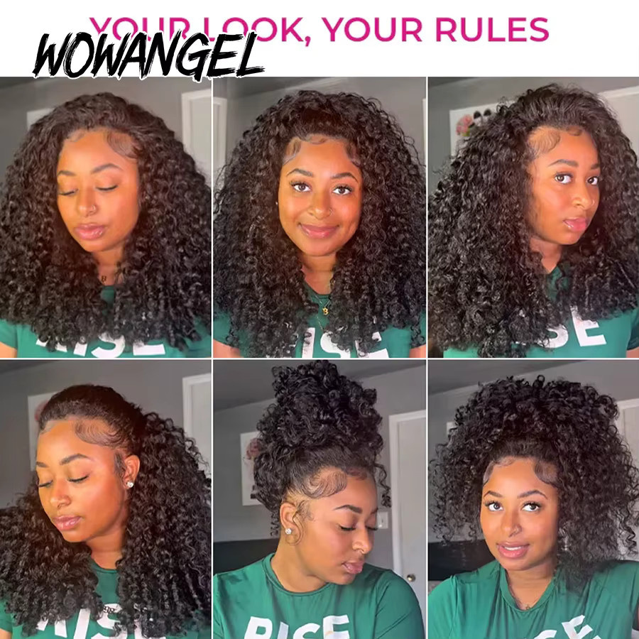 wowangel 3-in-1 Halbperücke, spiralförmige Locken, Echthaar, Damen - Bild 5