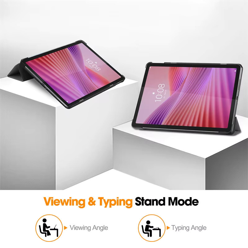 Magnetische Dreifach-Falt-Hülle für Lenovo Tab 10 (2025) TB311FU, 10,1 Zoll, mit Auto-Wake-Sleep-Funktion, Grün - Bild 3
