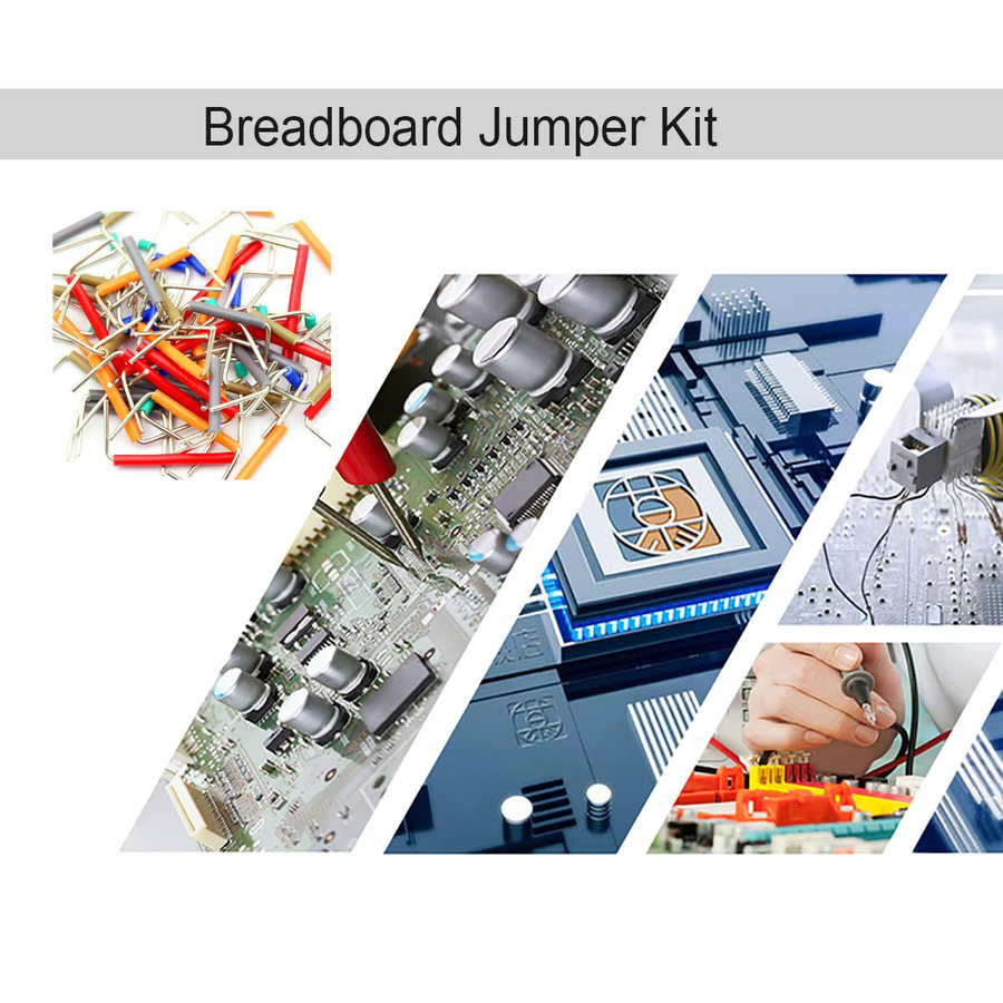 Breadboard-Überbrückungsdraht-Set mit 400-Punkt-Breadboard, 65 M/M-Überbrückungsdrähten und 140 Überbrückungsdrähten in verschiedenen Größen, mehrfarbig - Bild 2