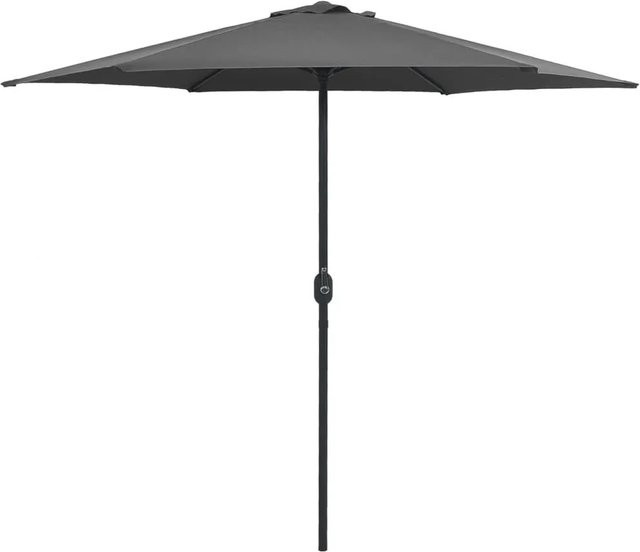 vidaXL Sonnenschirm mit Aluminium-Mast und Polyesterbespannung in Anthrazit, B: 270 cm, T: 246 cm - Bild 1