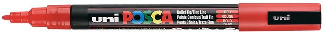 uni POSCA Marker PC-3M Permanent Marker mit Pigmentfarbe in Rot (0,9-1,3 mm) - Bild 2