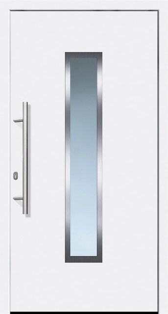 Aluminium-Haustür PANTO modern Weiß Anschlag Links B: 110 cm, H: 210 cm - Bild 1