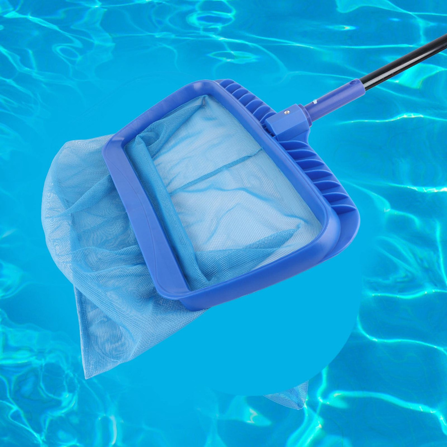 CosyHome Laubnetz für Pool und Schwimmbad mit verstärktem Kunststoffrahmen in Blau - Bild 3
