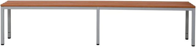 PROREGAL Sitzbank Seal freistehend aus Holz und Stahlblech in Grau und Buche, H 40 cm x B 200 cm x T 40 cm - Bild 1