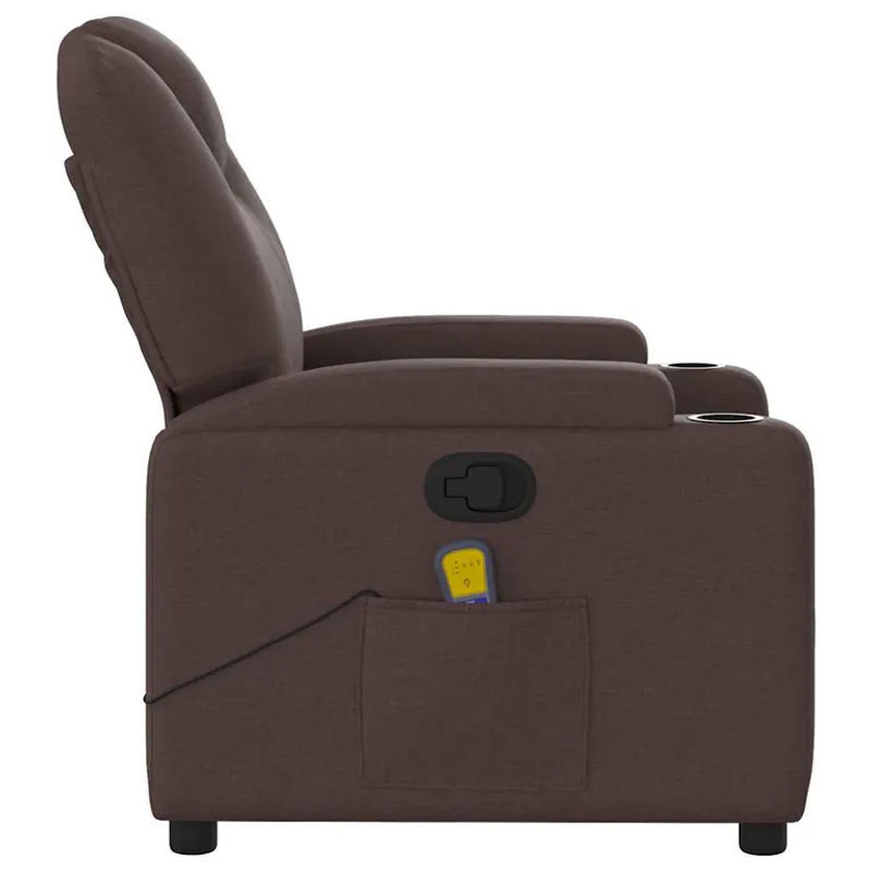 Vidaxl Klappbarer Massagesessel mit Stoffbezug in Dunkelbraun - Bild 6