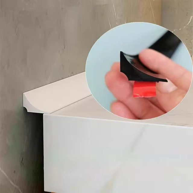 Silikon Wasser Stopper Streifen für Küche und Badezimmer, Länge: 100 cm, Farben: Grau oder Weiß - Bild 1